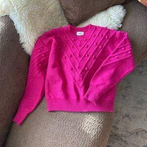 Pink Bubble Knit Sweater